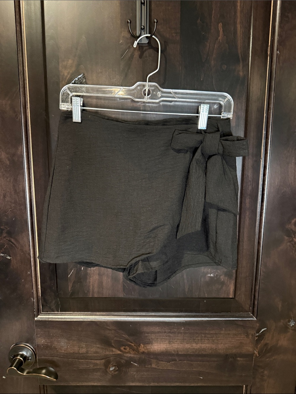 Active USA Black Wrap Skort with Side Tie Detail
